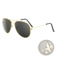 Classic Gold Rimmed Aviator Uv Protection Sunglasses