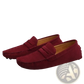 Classic Suede Moccasin Loafers with Contrast Stitching