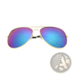 Classic Unisex Metal Aviator Sunglasses with Uv Protection