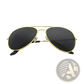 Classic Unisex Metal Aviator Sunglasses with Uv Protection