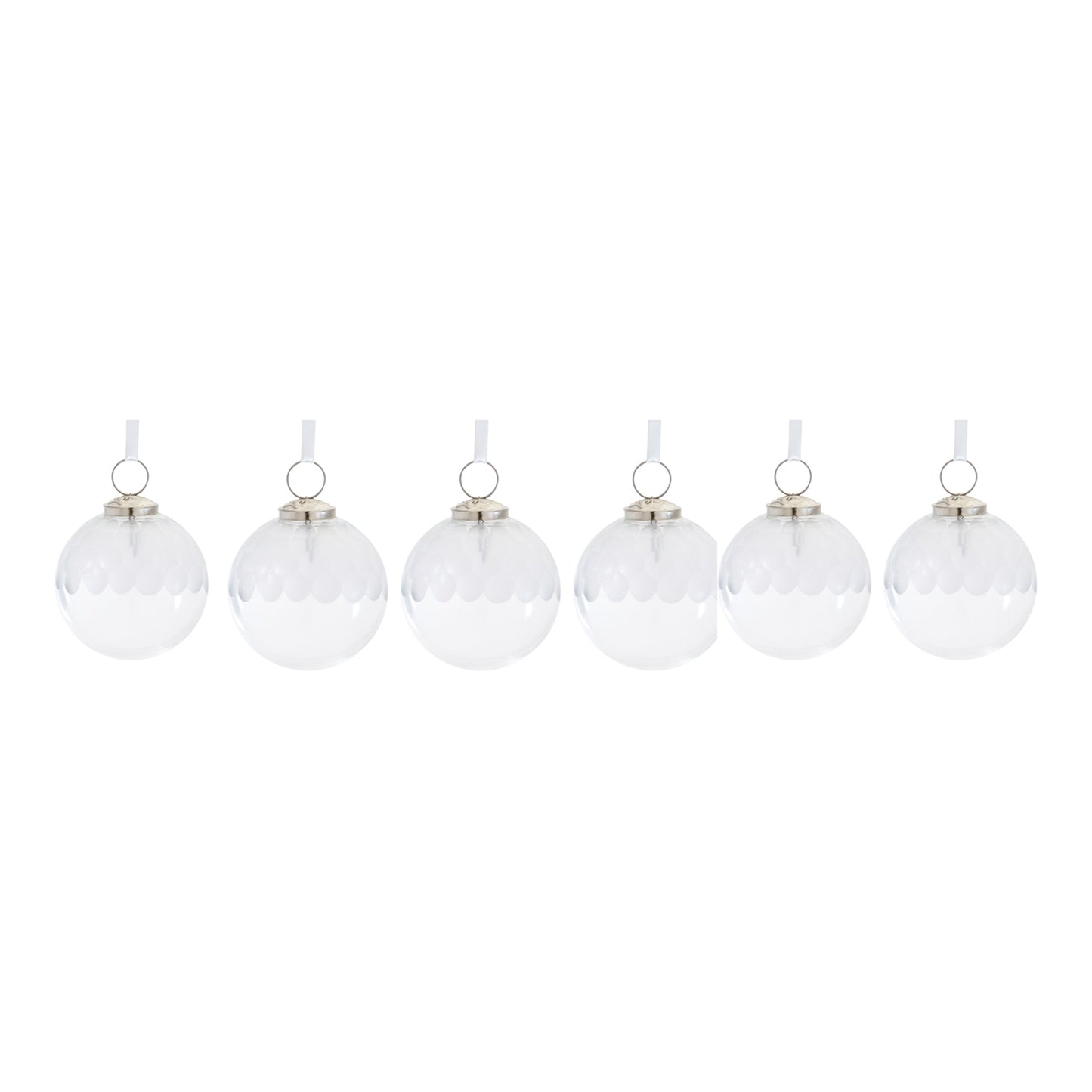 Clear Glass Ball Ornament (Set of 6)