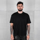 Commons Blank Star Embroidered Tee Jet Black