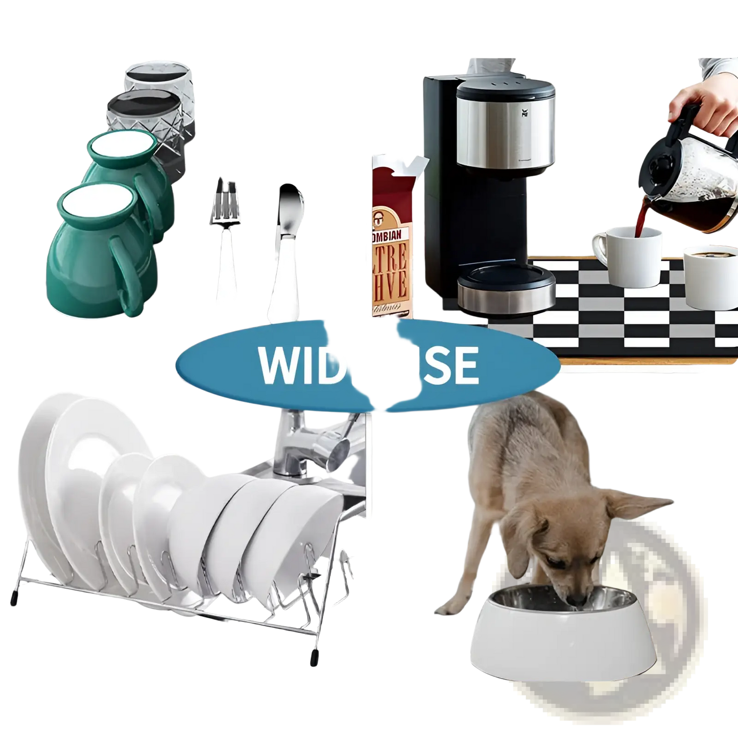 Coffee Bar Mat Super Absorbent Rubber Dish Drying Pad