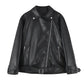Women's Colorblock Loose Fit Pu Leather Biker Jacket
