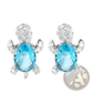 Colorful Crystal Turtle Stud Earring Set