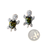 Colorful Crystal Turtle Stud Earring Set