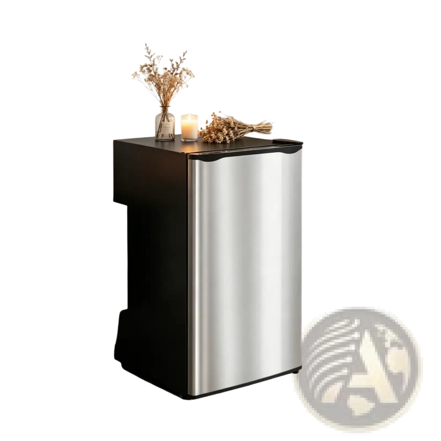 Compact 3.2 Cu. Ft. Stainless Steel Mini Fridge with Freezer