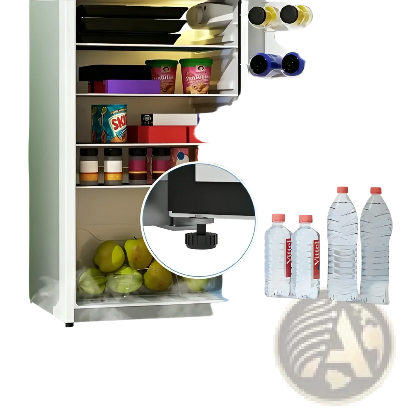 Compact 4.0 Cu. Ft. Two Door Mini Fridge with Freezer