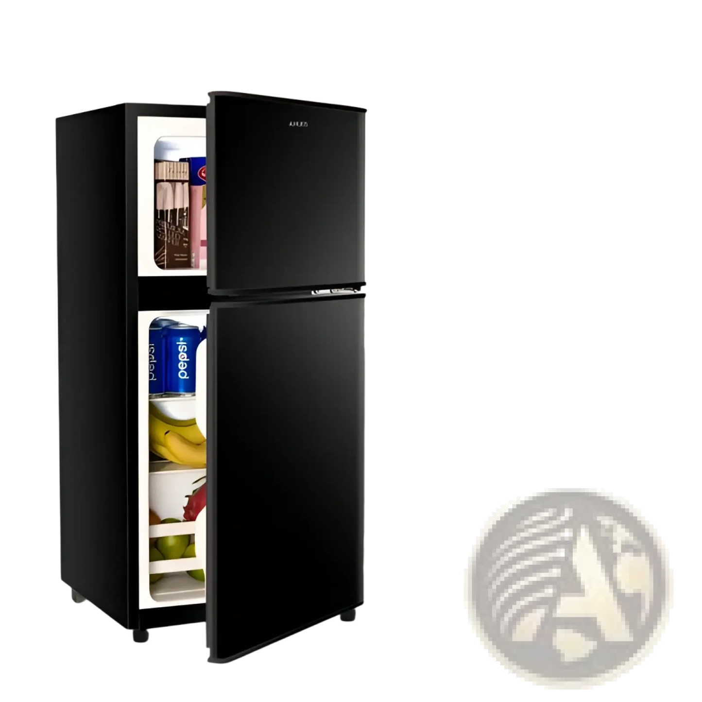 Compact Refrigerator 2 Door Mini Fridge with Glass Doors
