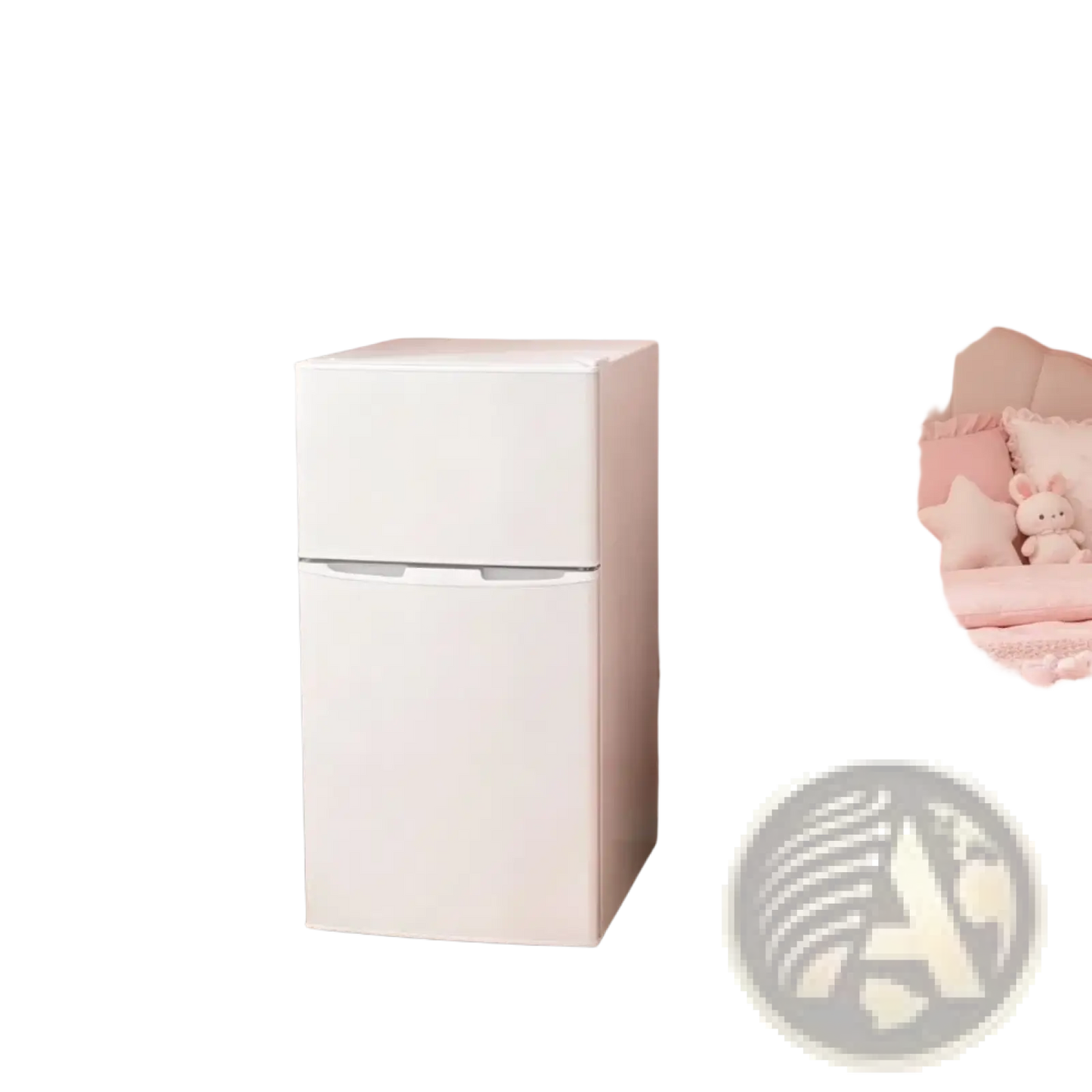 Compact Two Door Mini Fridge with Freezer and Adjustable Shelves