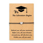 Compass Charm Graduation Adventure Cord Bracelet