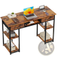 Computer Desk with Drawers and Storage Shelves