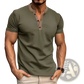 Contrast Trim Short Sleeve Henley Polo Shirt