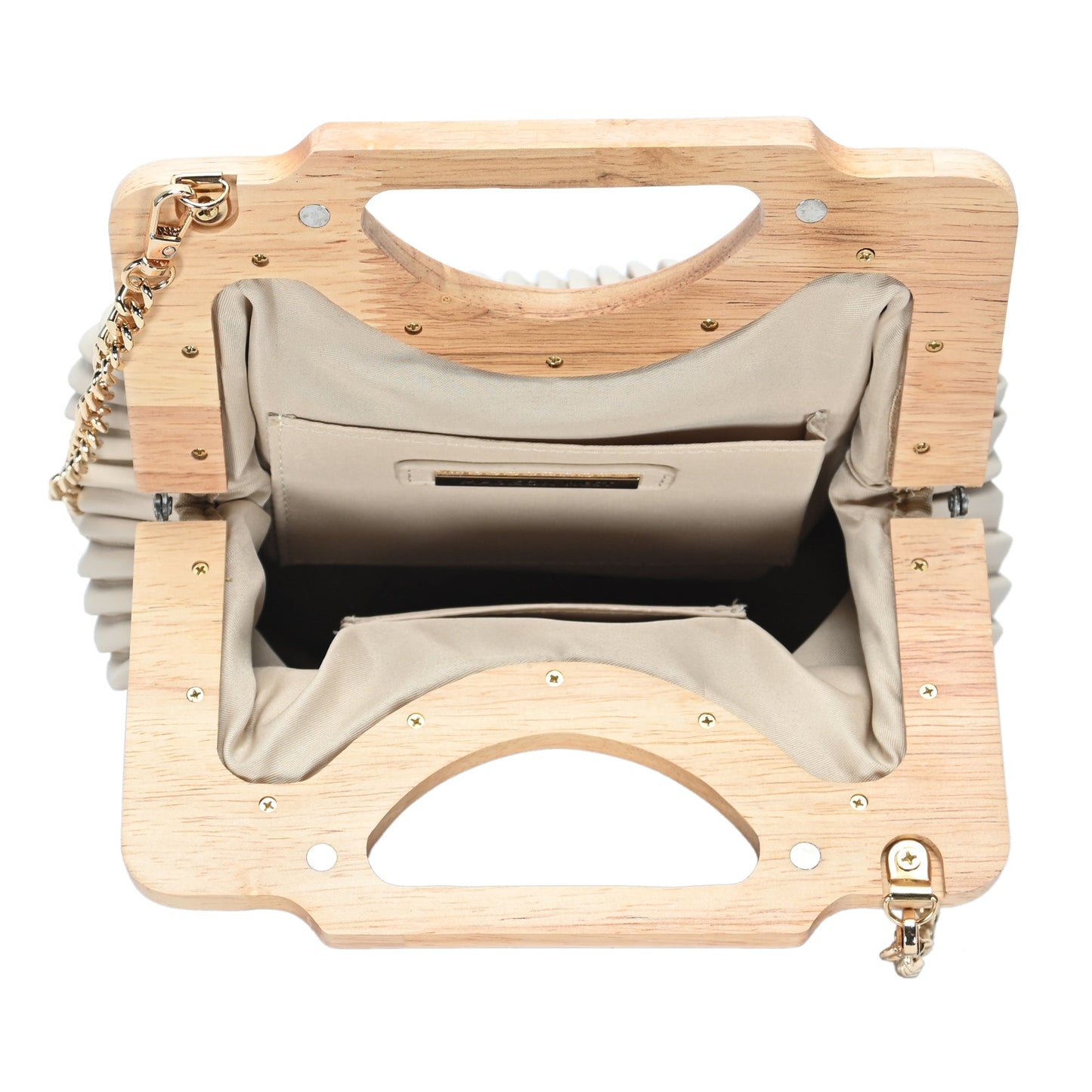 Coraline Wood frame Clutch