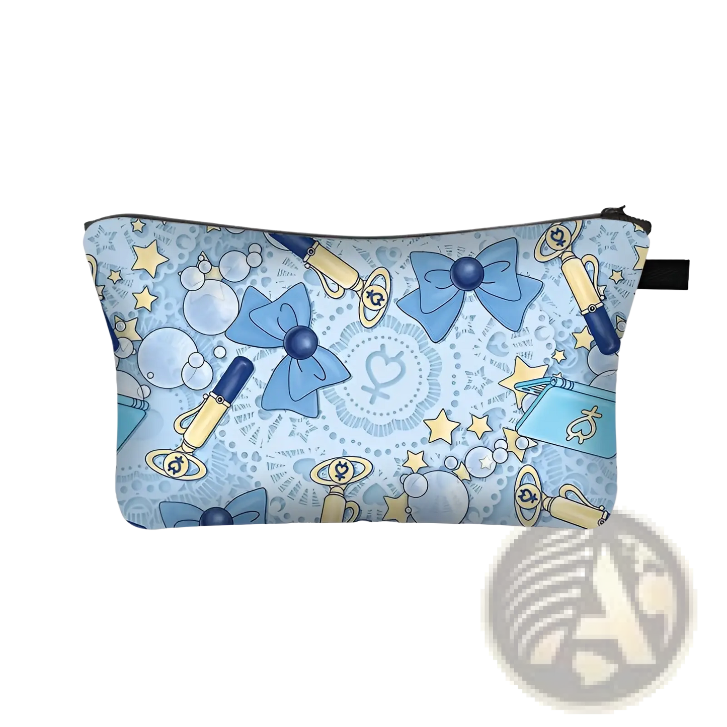 Cosmetic Bag Whimsical Bow and Lace Travel Clutch