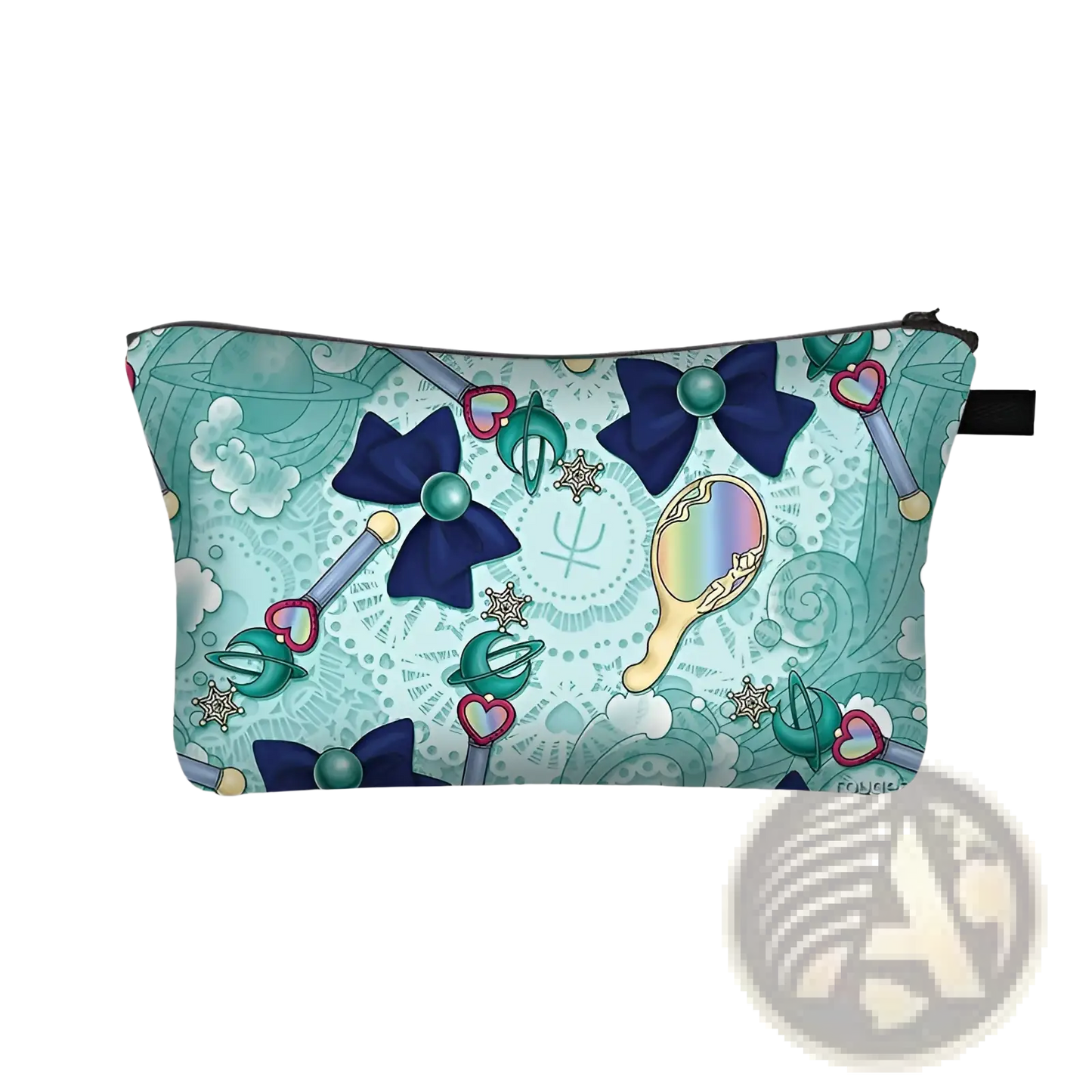 Cosmetic Bag Whimsical Bow and Lace Travel Clutch