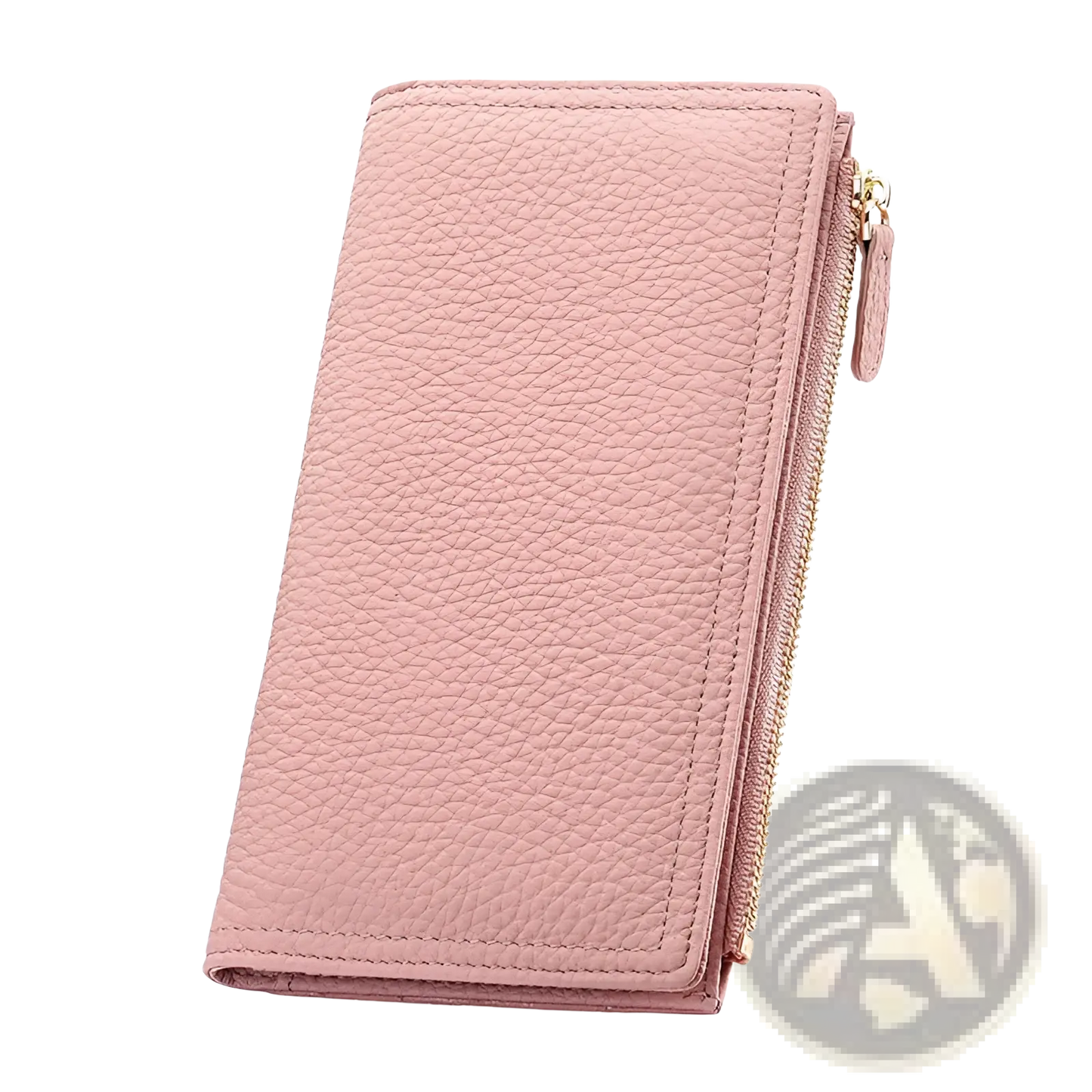 Cowhide Leather Anti Theft Rfid Long Zip Wallet