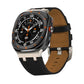 Premium Crazy Horse Leather Watch Strap with Silver Buckle