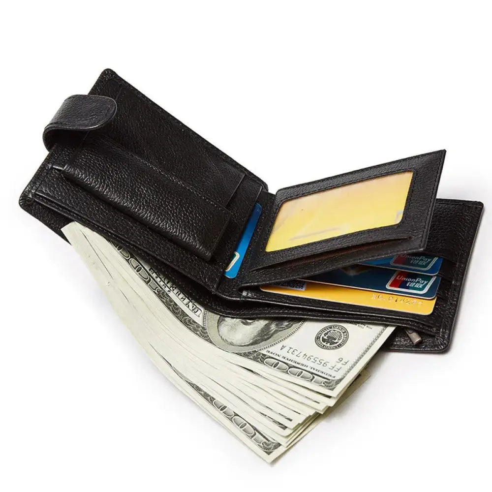 Vintage Crazy Horse Leather Multi Slot Wallet