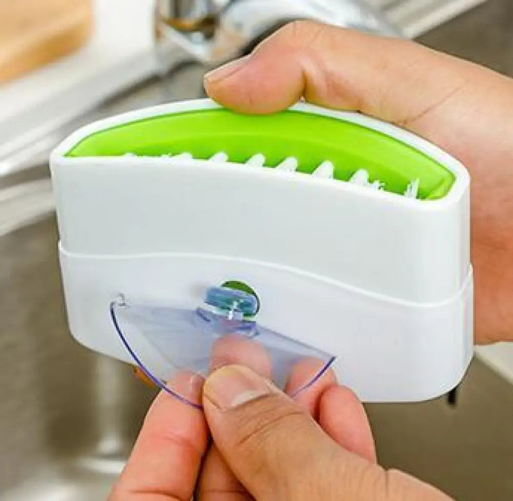 Multiuse Suction Cup Kitchen Brush and Utensil Scrubber