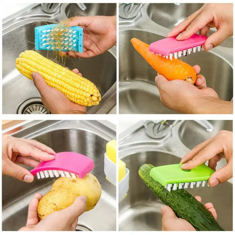 Multiuse Suction Cup Kitchen Brush and Utensil Scrubber