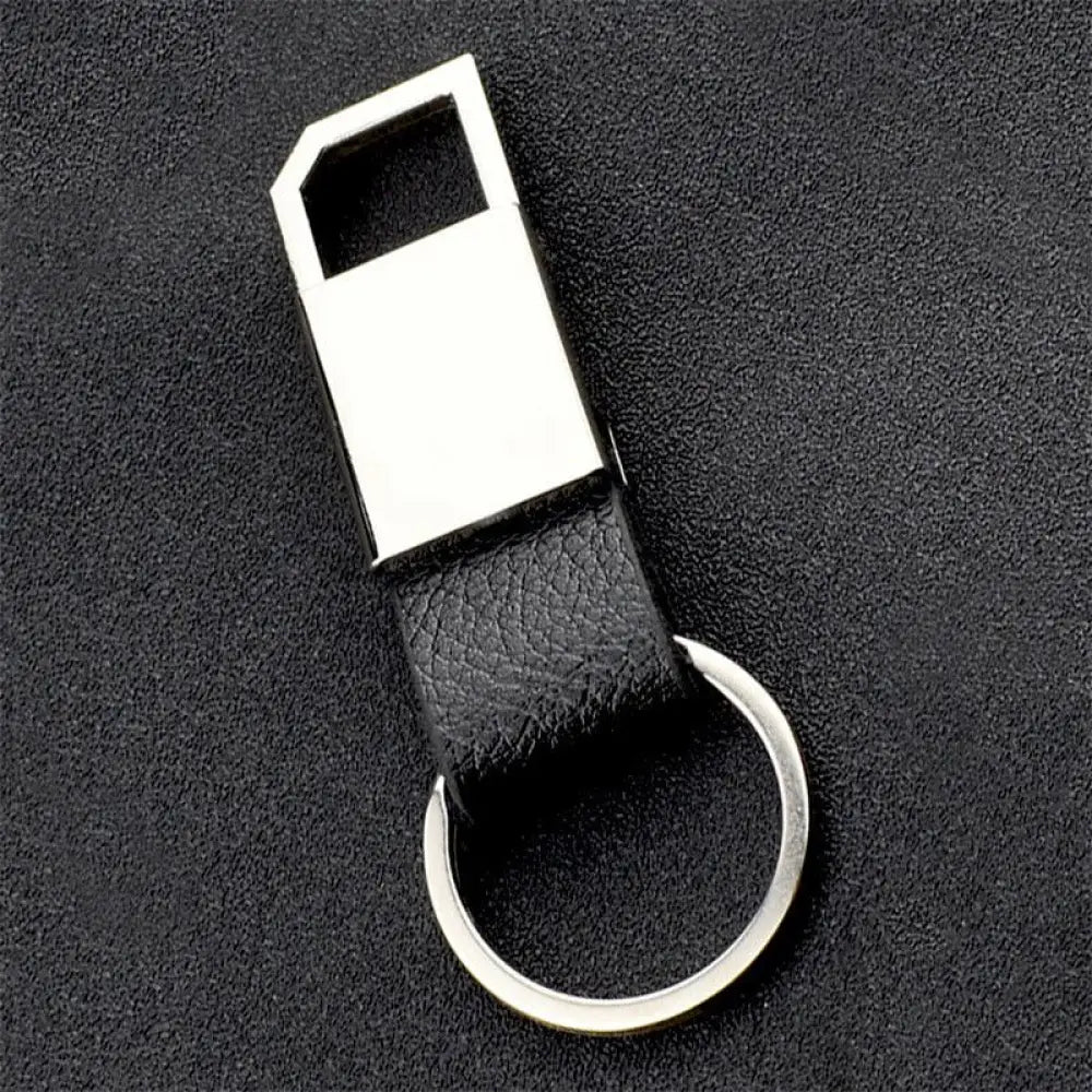 Premium Leather and Metal Carabiner Car Keychain