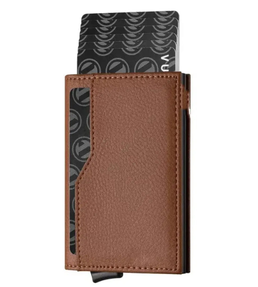 Rfid Blocking Patterned Leather Slim Wallet