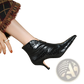Croc Embossed Leather Stiletto Ankle Boots