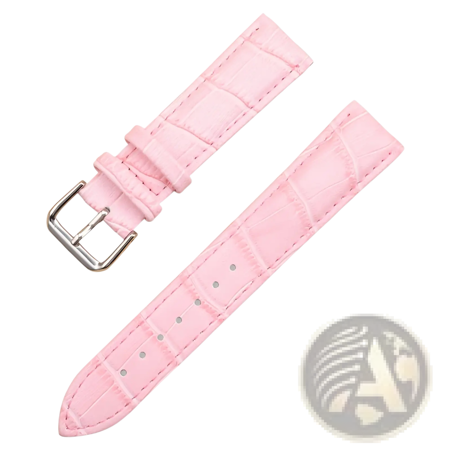 Crocodile Leather Watch Strap Set with Buckle