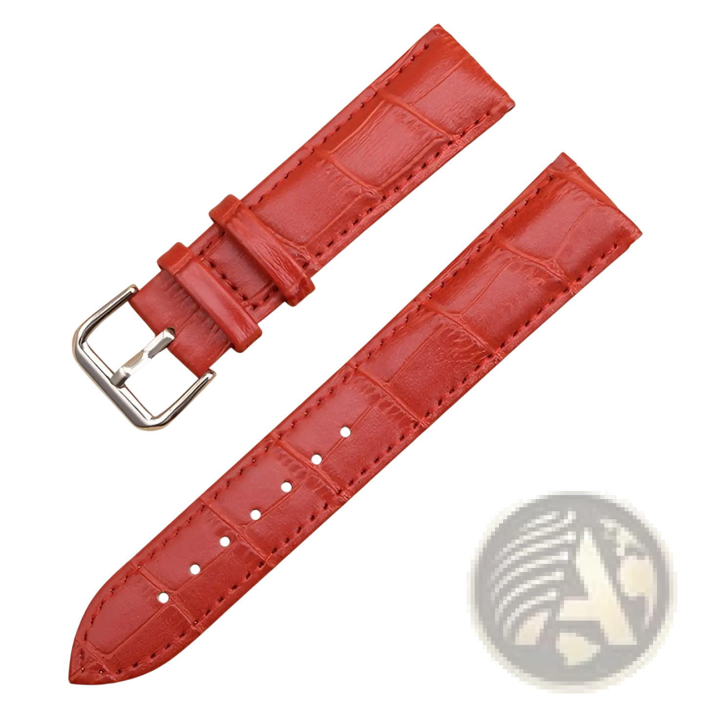 Crocodile Leather Watch Strap Set with Buckle