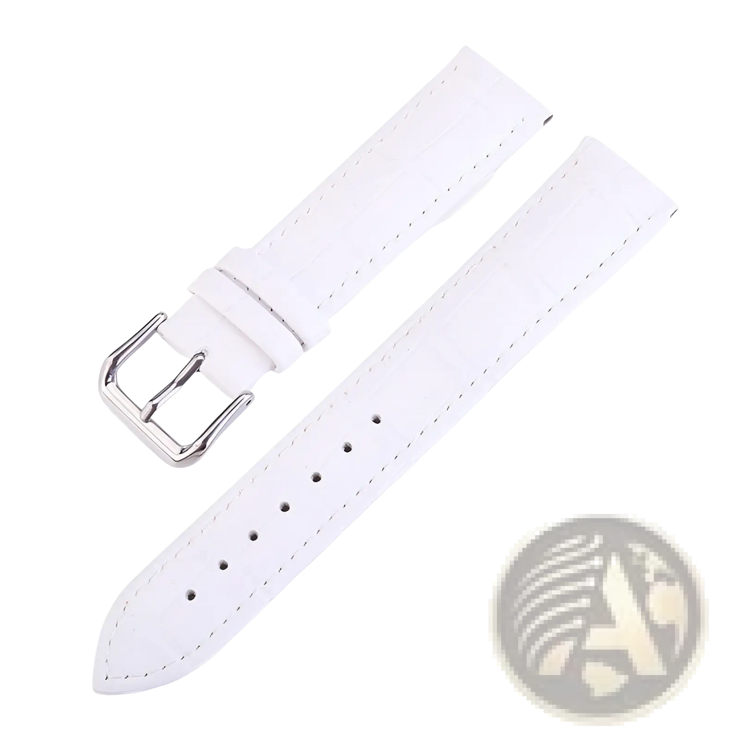Crocodile Leather Watch Strap Set with Buckle
