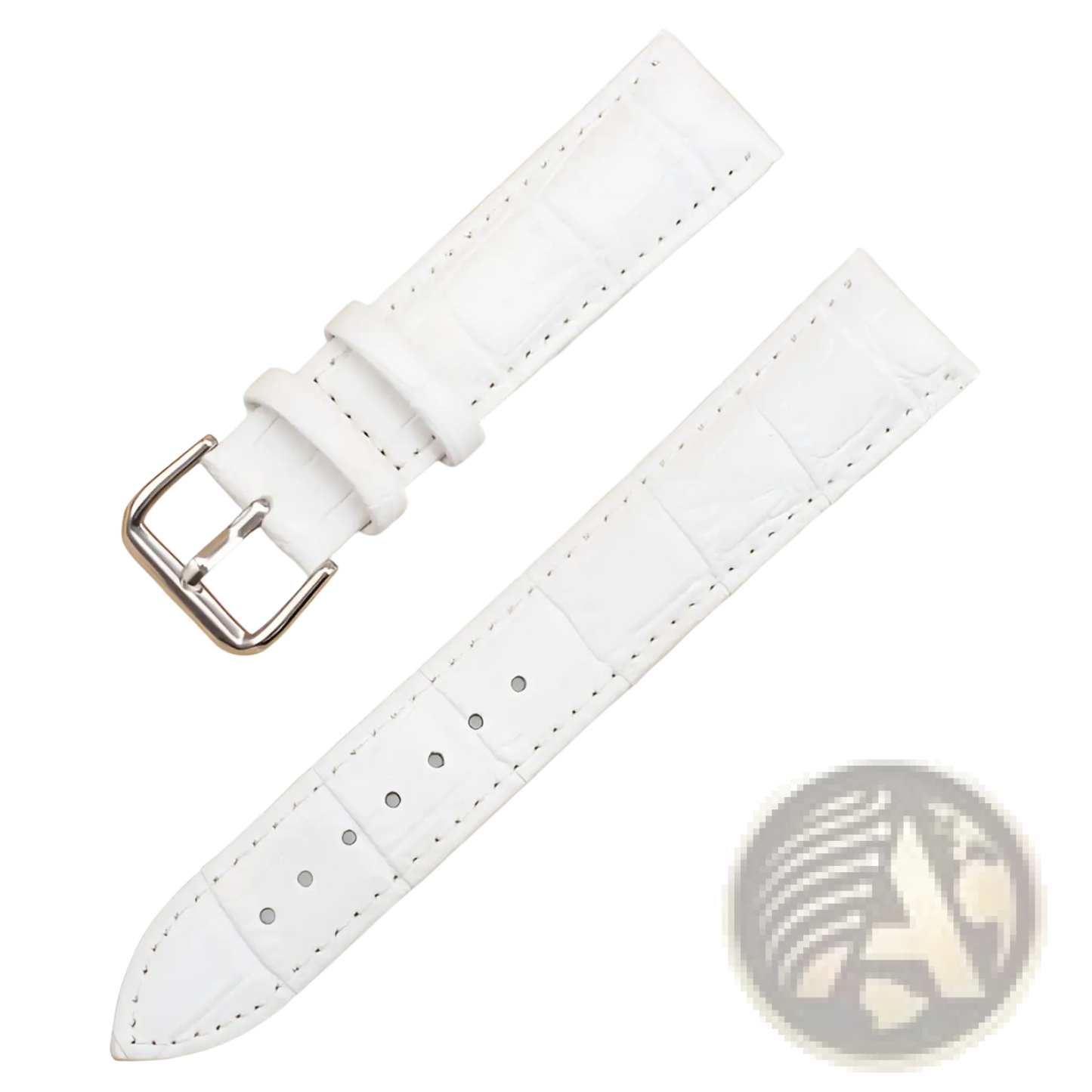 Crocodile Leather Watch Strap Set with Buckle