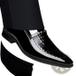 Crocodile Patent Leather Men's Loafers with Buckle