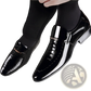 Crocodile Patent Leather Men's Loafers with Buckle