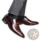 Crocodile Patent Leather Men's Loafers with Buckle