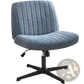 Cross Legged Office Chair Wide Swivel Armless Desk Chair