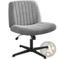 Cross Legged Office Chair Wide Swivel Armless Desk Chair