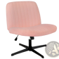 Cross Legged Office Chair Wide Swivel Armless Desk Chair