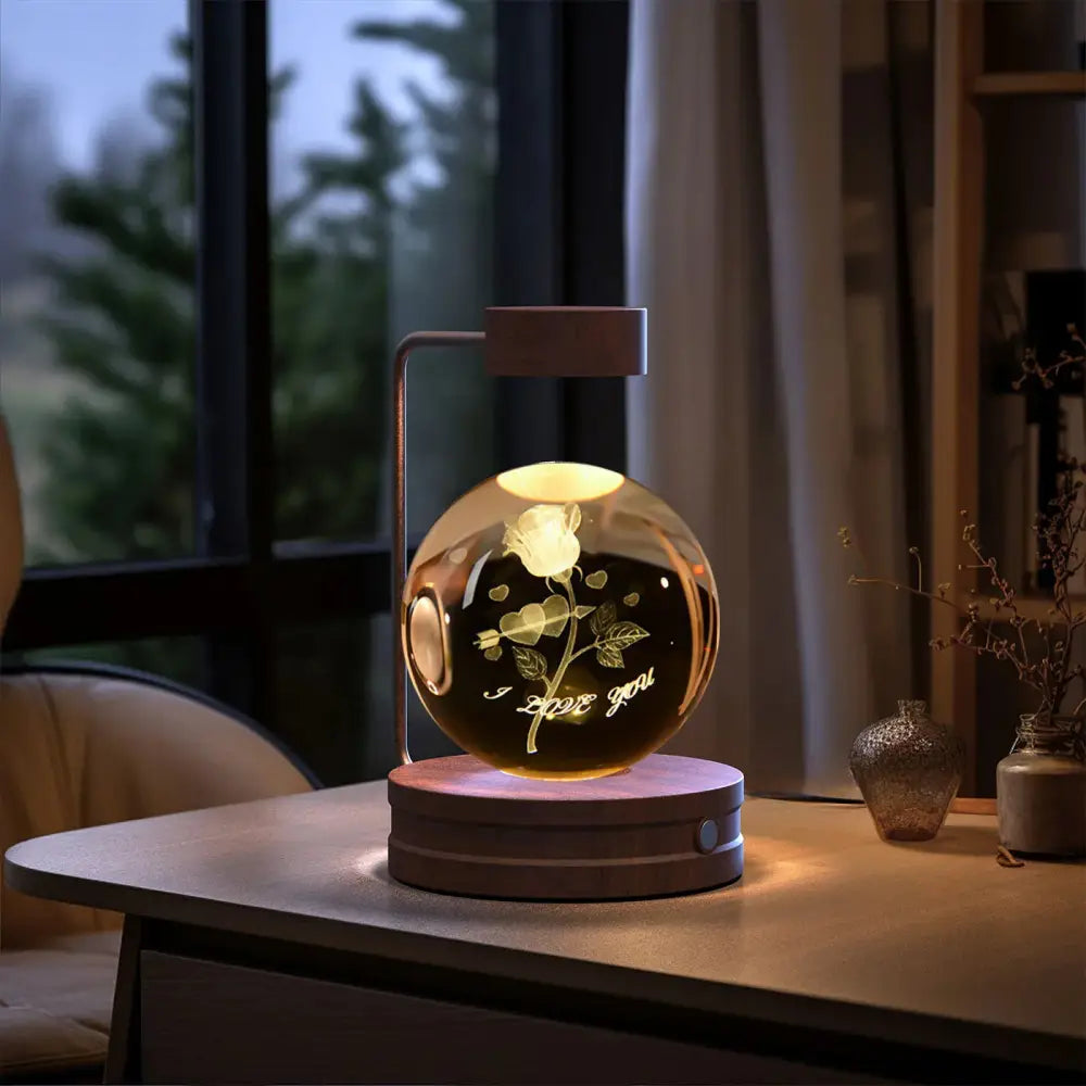 3d Crystal Ball Dinosaur Night Light Usb Bedside Lamp