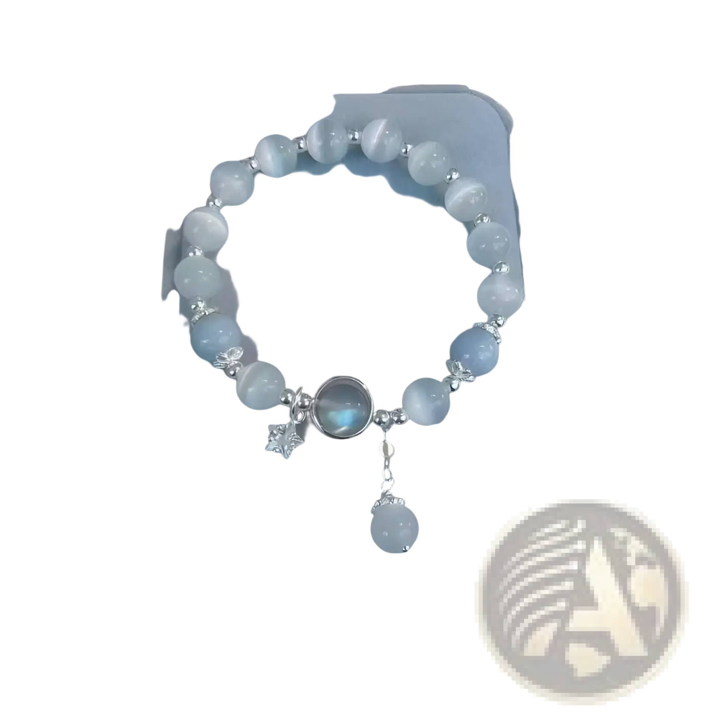 Crystal Butterfly Cat’s Eye Bead Bracelet