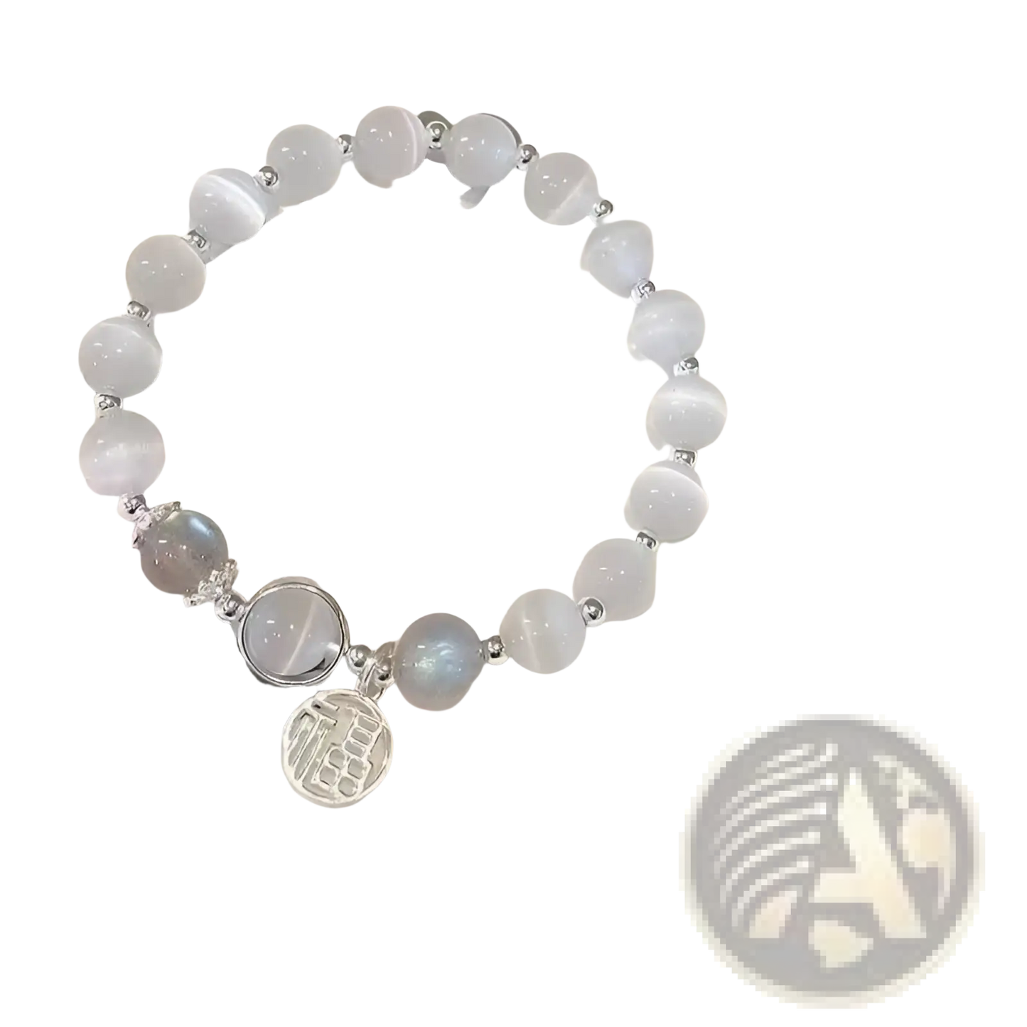 Crystal Butterfly Cat’s Eye Bead Bracelet