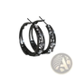 Crystal Inlaid Geometric Hoop Earrings for Women