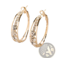 Crystal Inlaid Geometric Hoop Earrings for Women