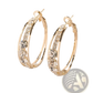 Crystal Inlaid Geometric Hoop Earrings for Women