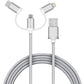 Cellvare Hybrid USB 3 in 1 Braided Cable High-Speed Fast Data Transfer Compatible w/ Google Samsung