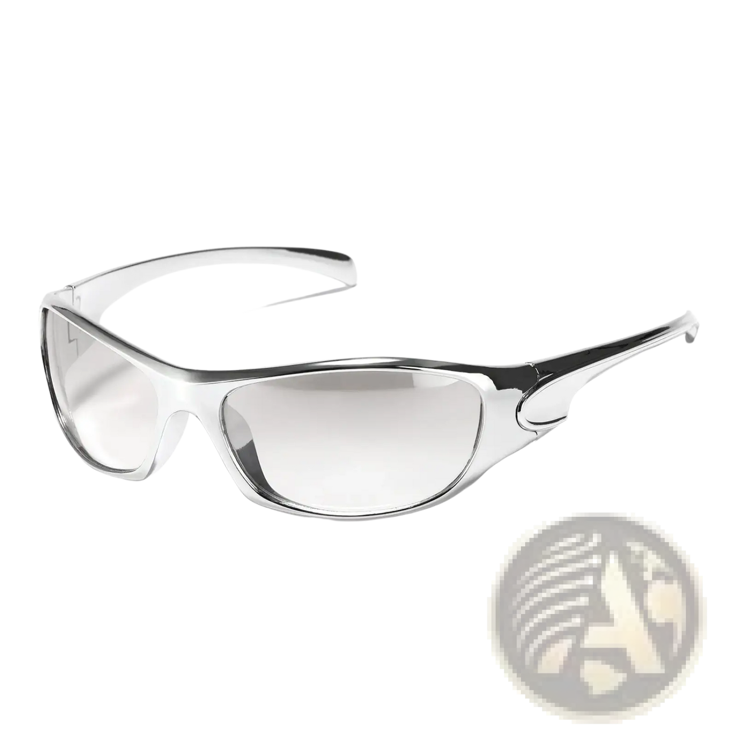 Cyberpunk Metallic Shield Sunglasses with Pc Lenses