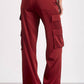 Elan - Women's Mid-rise Wide-leg Cargo Pants