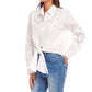 Karen Kane - Embroidered Tie Front Top