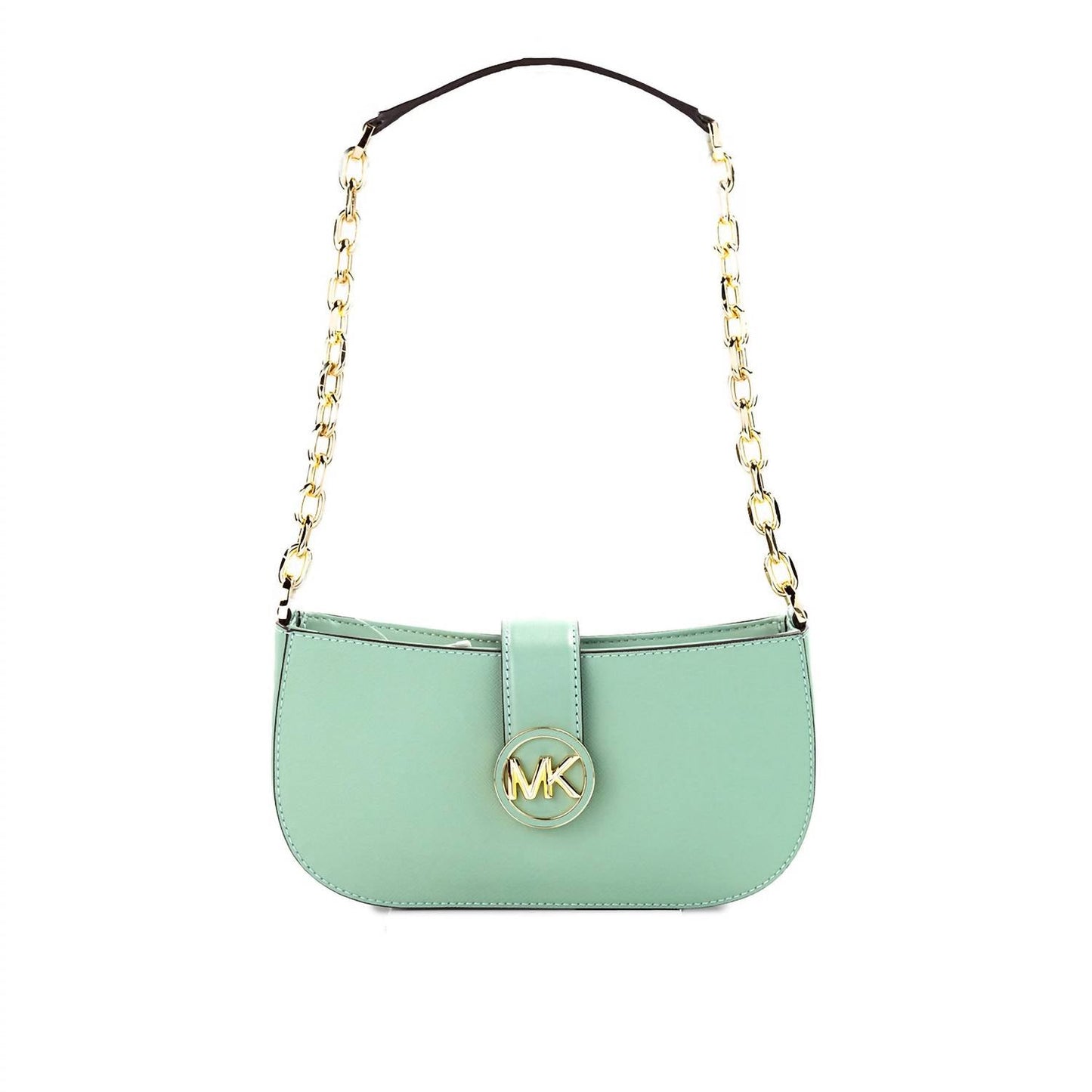 Michael Kors - Women's Carmen Leather Pouchette Shoulder Crossbody Purse Small