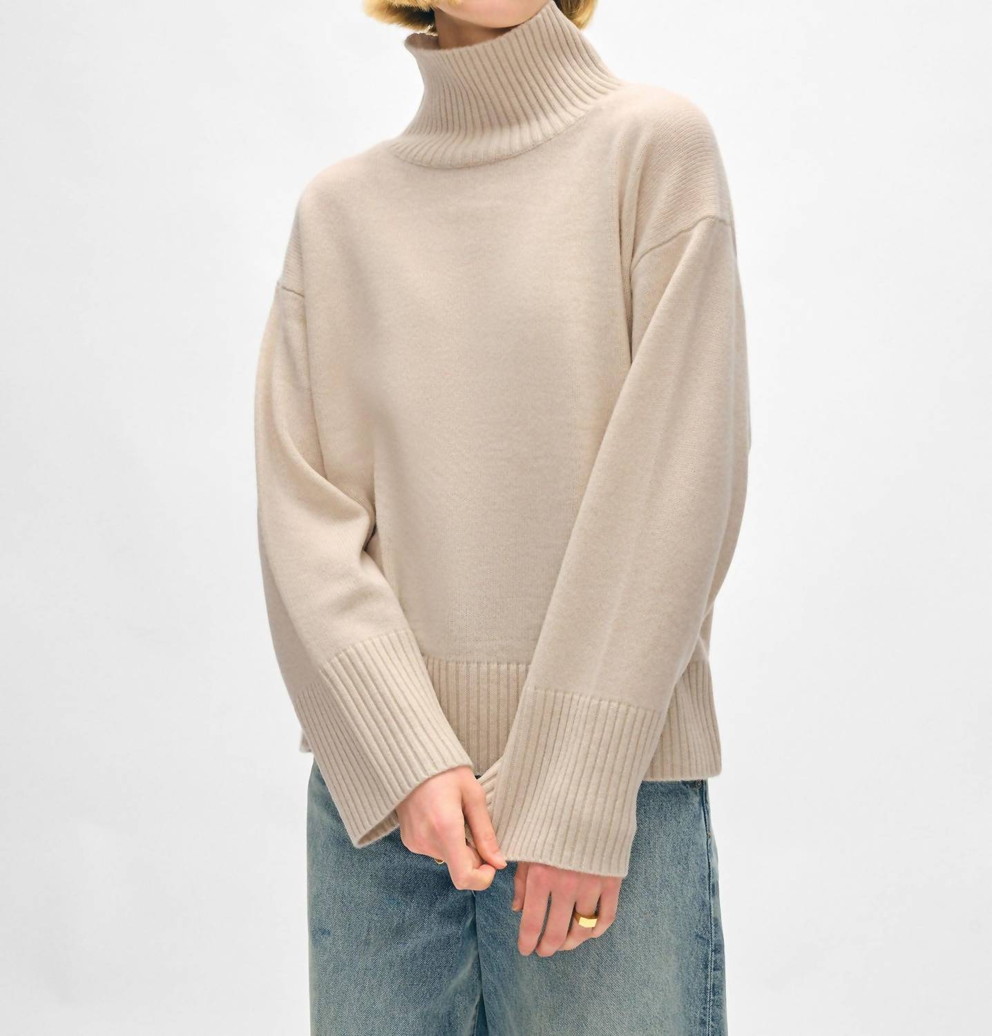 White + Warren - Cashmere Stand Neck Sweater
